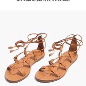 Madewell lace up sandals..worn once!!! Too big!